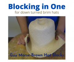 Blocking in one down turned brim